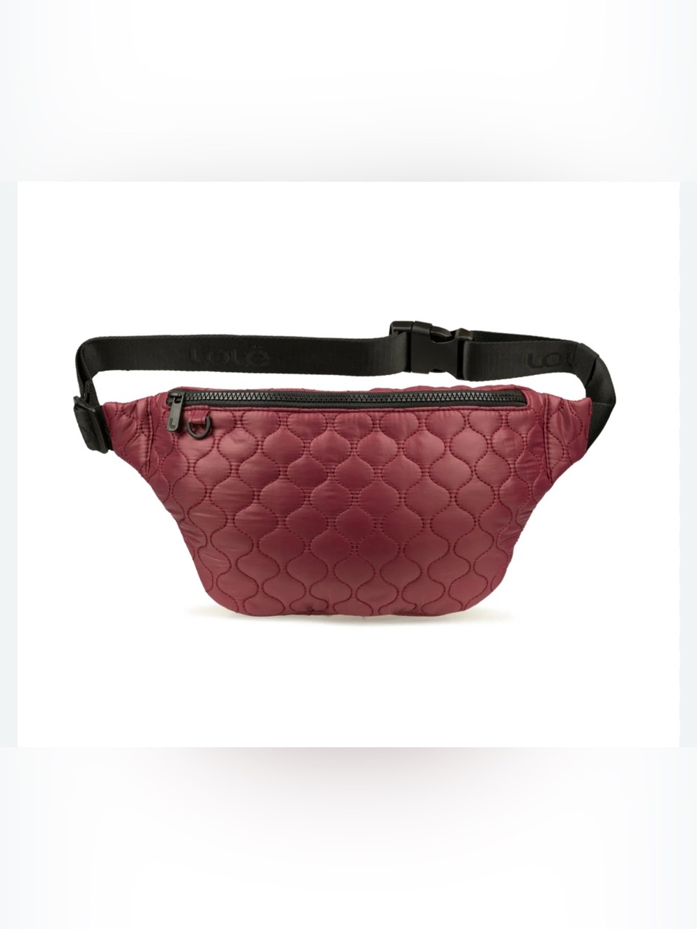 NWT Lole Taylor 3l Quilted Belt Bag Burgundy Black - Picture 2 of 9
